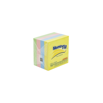 NOTA ADHESIVA REMOVIBLE JANEL MEMOTIP COLORES PASTEL FORMA CUADRADA 400 HOJAS 6590202296