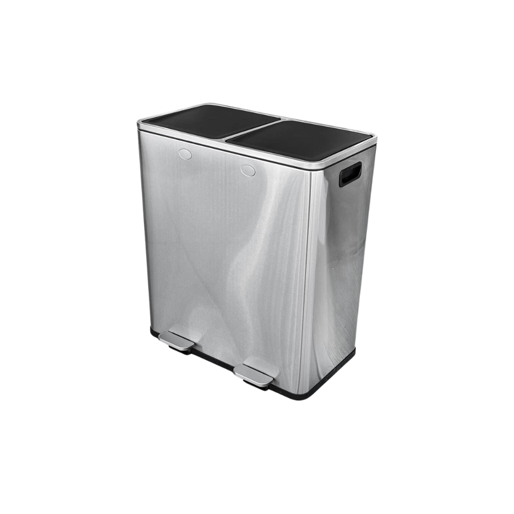 CESTO DE BASURA DE ACERO INOXIDABLE 60 LITROS CON PEDAL SKU 703GR