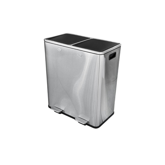CESTO DE BASURA DE ACERO INOXIDABLE 60 LITROS CON PEDAL SKU 703GR