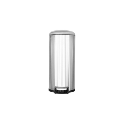 CESTO DE BASURA DE ACERO INOXIDABLE 40 LITROS CON PEDAL SKU 715NE Y 711GR