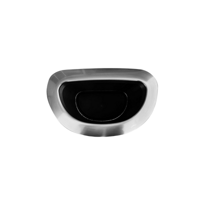 CESTO PARA BASURA 68 LITROS ACERO INOXIDABLE MEDIA LUNA SKU 713GR