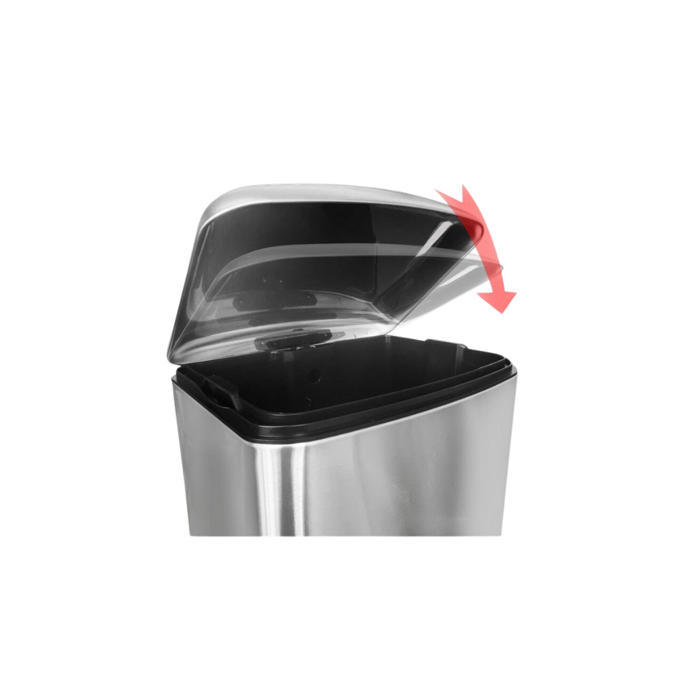 CESTO DE BASURA DE ACERO INOXIDABLE CON PEDAL 30 LITROS SKU 714GR