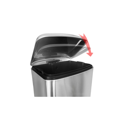 CESTO DE BASURA DE ACERO INOXIDABLE CON PEDAL 30 LITROS SKU 714GR