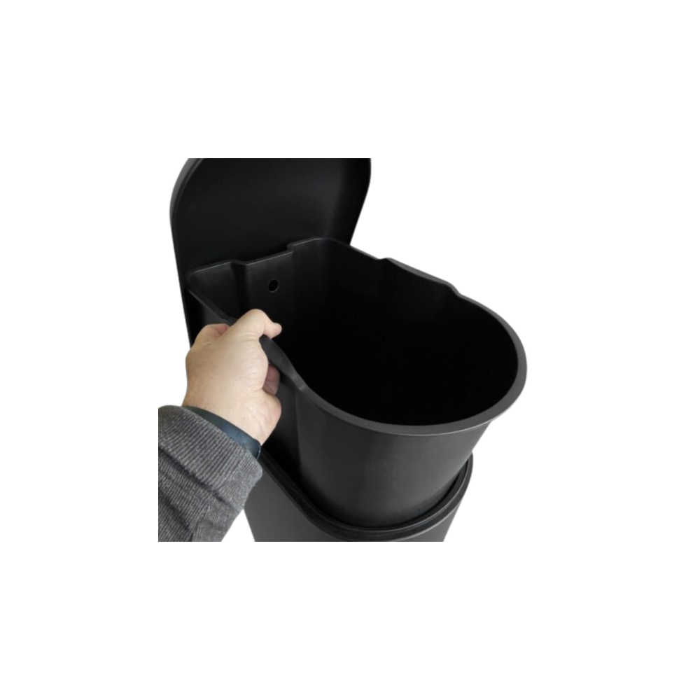 CESTO DE BASURA DE ACERO INOXIDABLE 40 LITROS CON PEDAL SKU 715NE Y 711GR