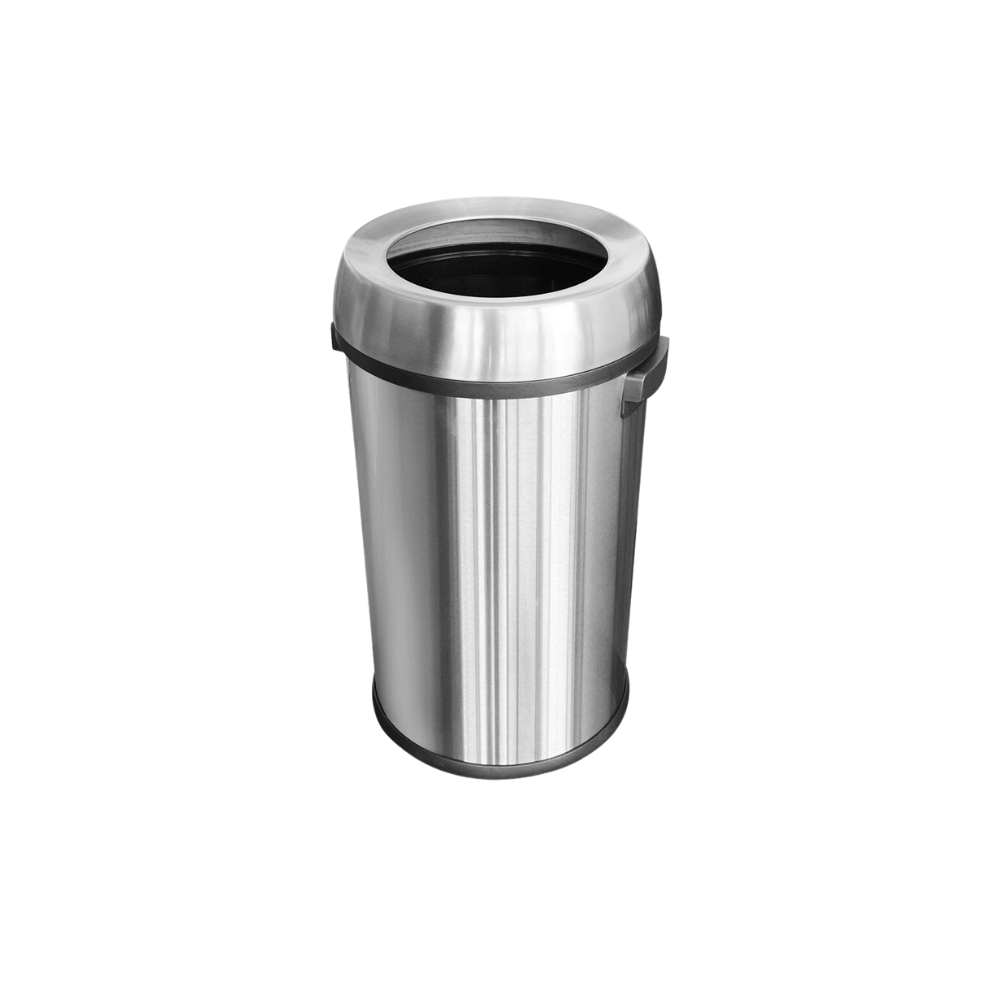 CESTO DE BASURA ACERO INOXIDABLE SIN PEDAL 65 LITROS SKU 724GR