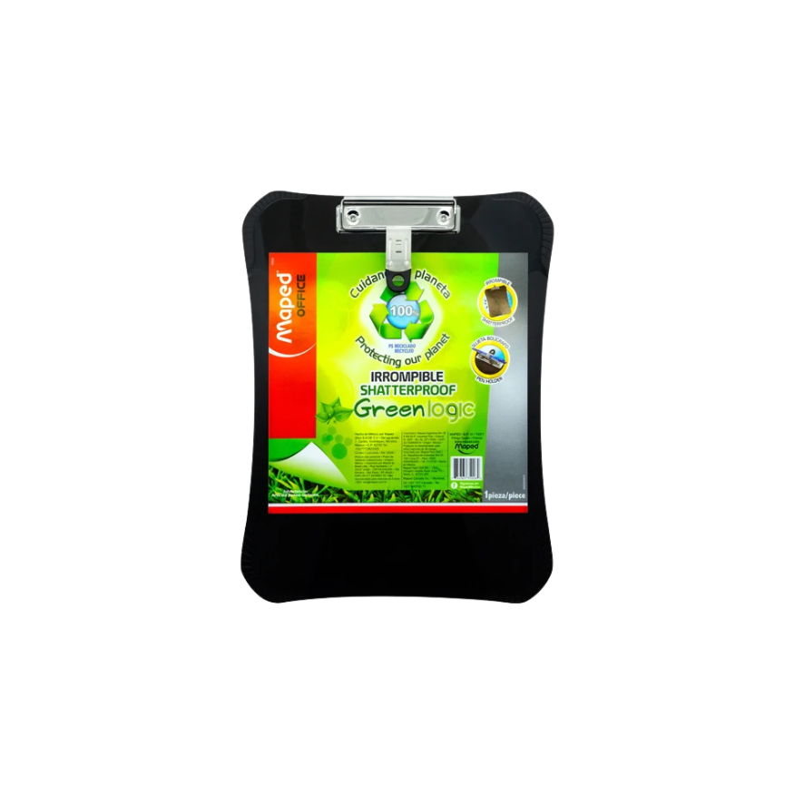 TABLA SUJETAPAPEL CARTA MAPED PLÁSTICO NEGRO