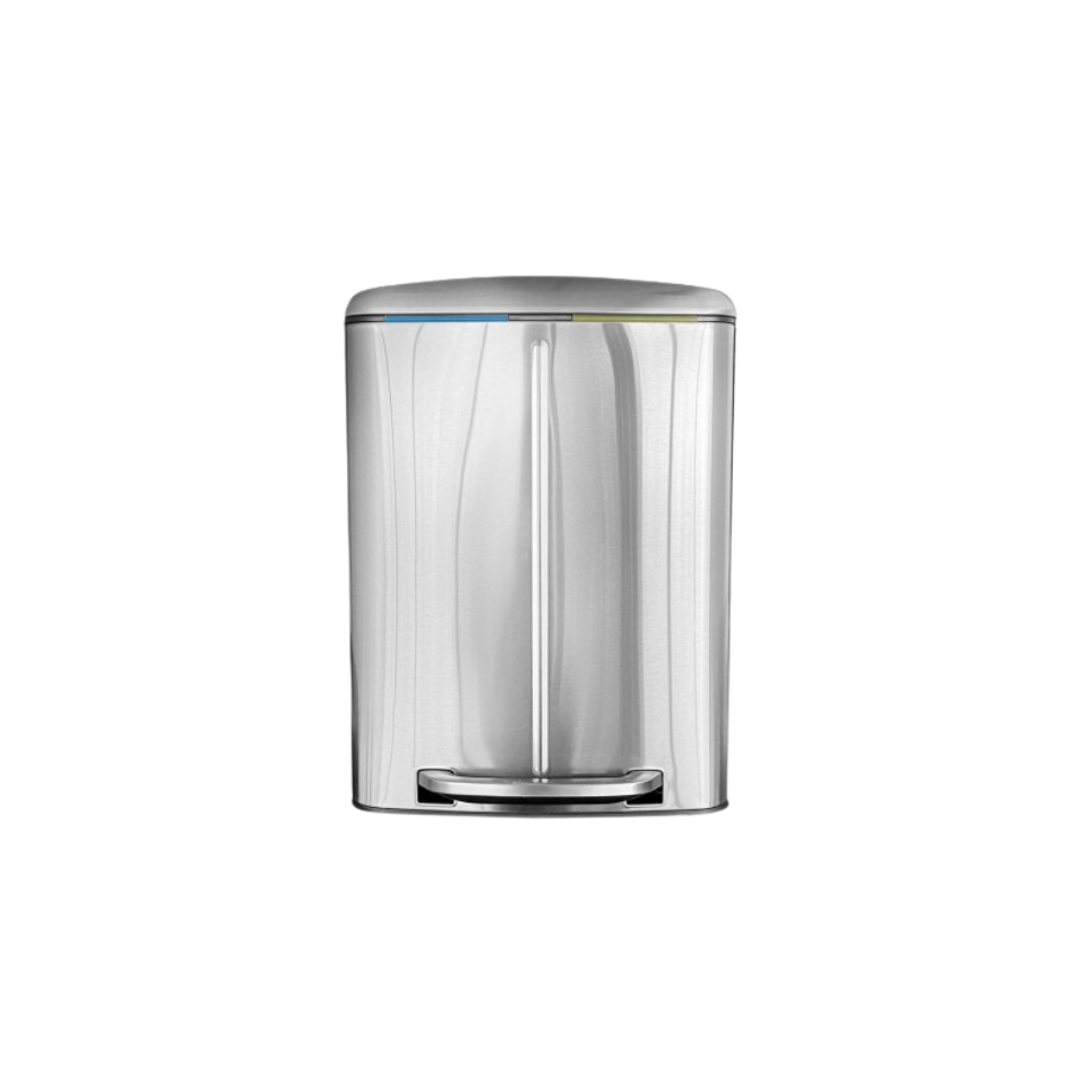 CESTO DÚO 40 LITROS ACERO INOXIDABLE CON PEDAL SKU 754DU