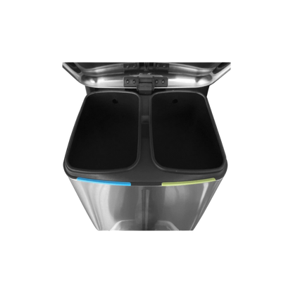 CESTO DÚO 40 LITROS ACERO INOXIDABLE CON PEDAL SKU 754DU