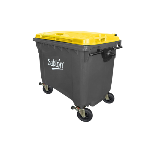 CONTENEDORES PARA BASURA DE 660 LITROS SIN PEDAL CUERPO GRIS Y TAPA EN COLOR DIFERENTE