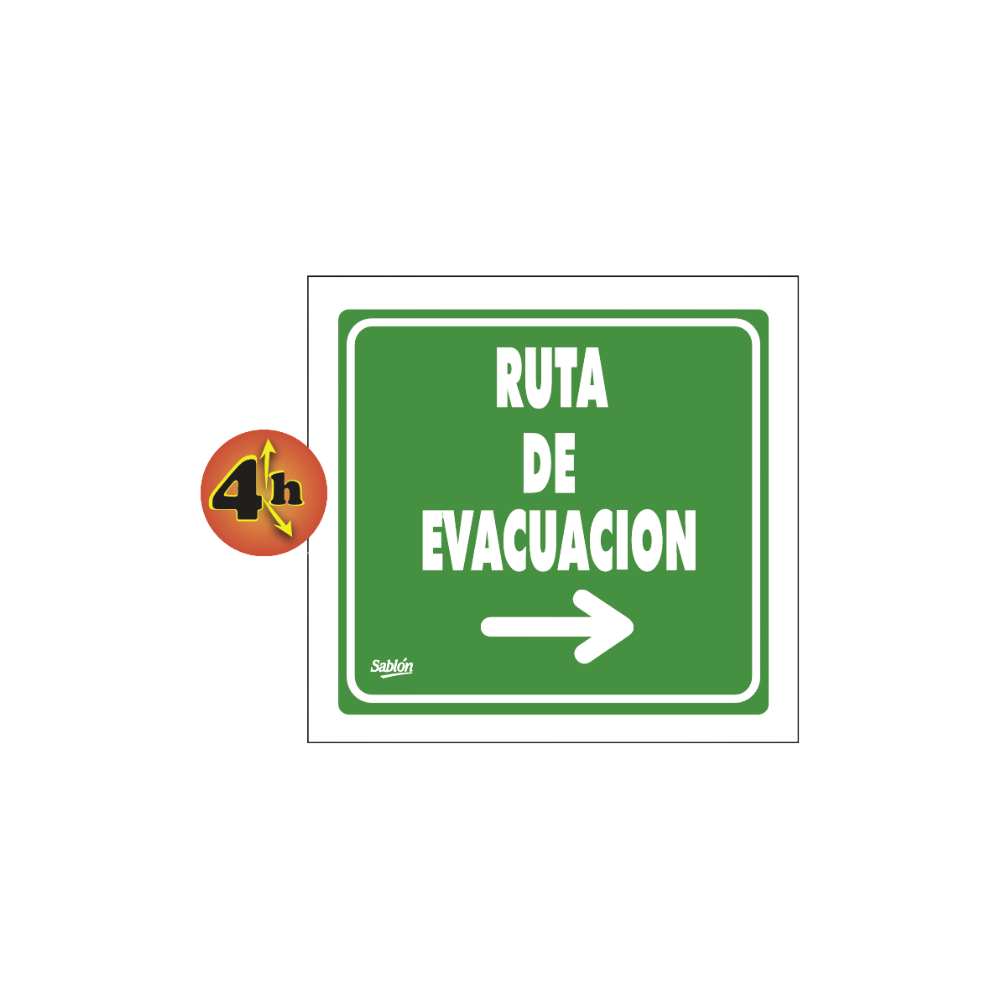 SEÑAL DE EVACUACIÓN MARCA SABLÓN 7833 Y 7834