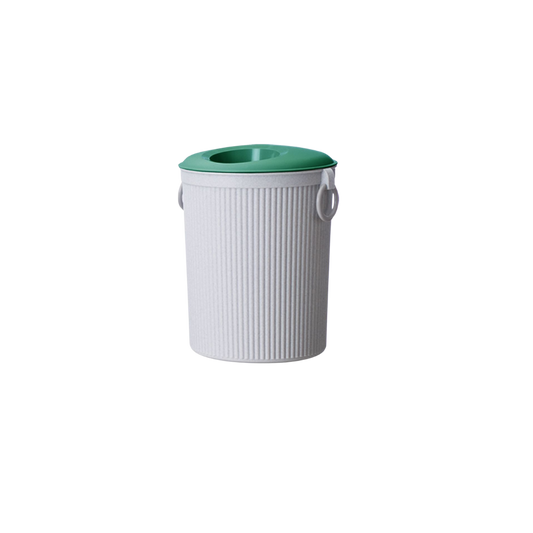 BOTE DE BASURA CON TAPA CIRCULAR INORGÁNICO 12 LITROS COLOR GRIS SKU 8086OR