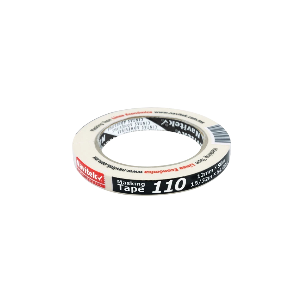 CINTA ADHESIVA MASKING TAPE CREMA NAVITEK 12 MM X 50 M 1 PIEZA 81101205000