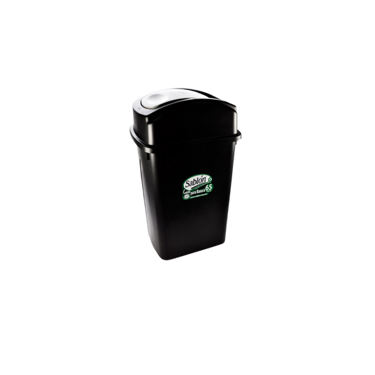 BOTE DE BASURA DE 65 LITROS GRANDE CON TAPA BALANCÍN LATERAL 8134GR