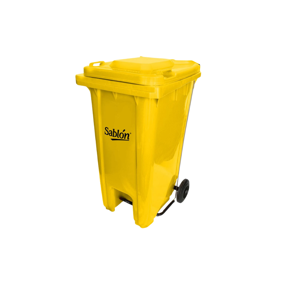 CONTENEDOR DE BASURA 240 L CON PEDAL CUERPO Y TAPA MISMO COLOR