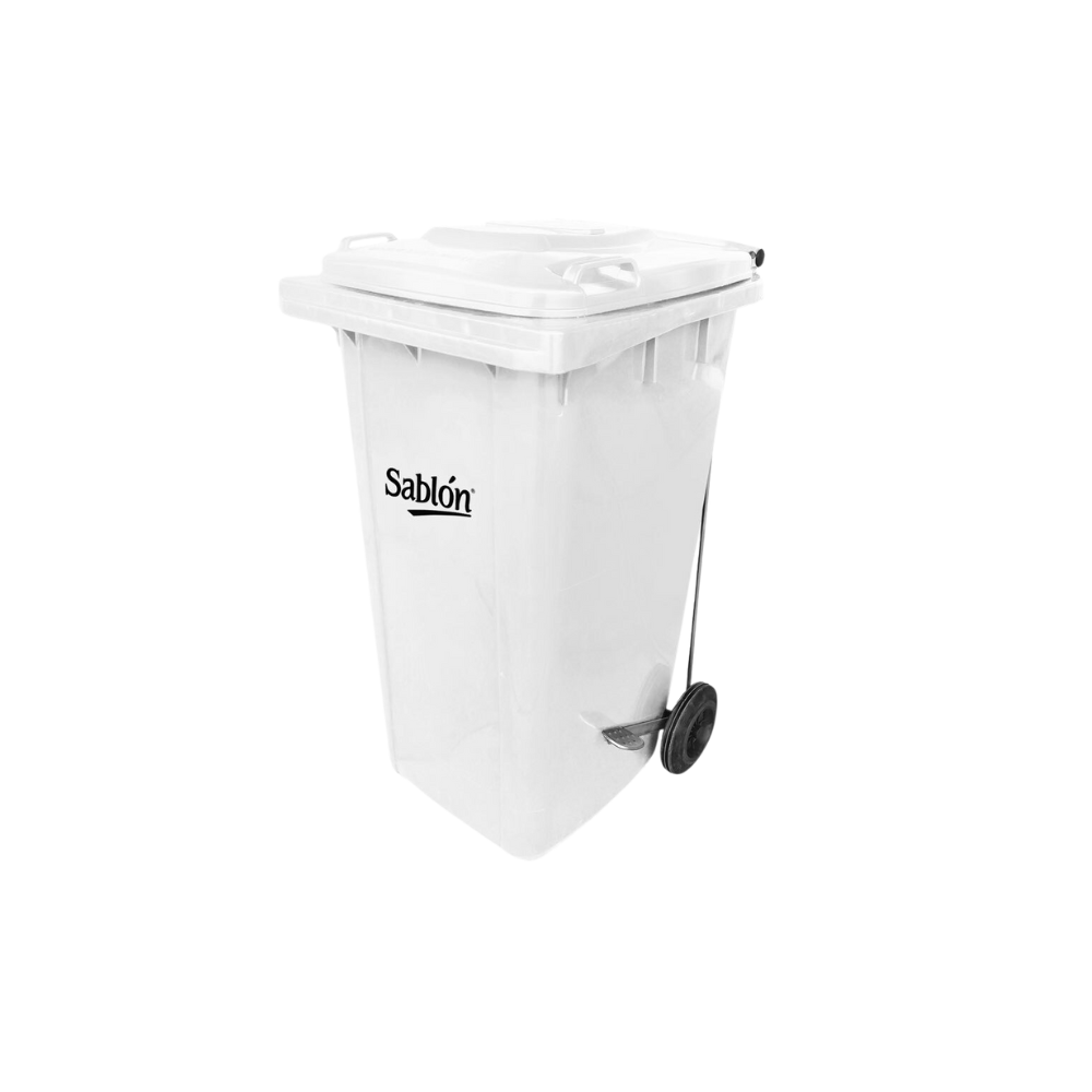 CONTENEDOR DE BASURA 240 L CON PEDAL CUERPO Y TAPA MISMO COLOR