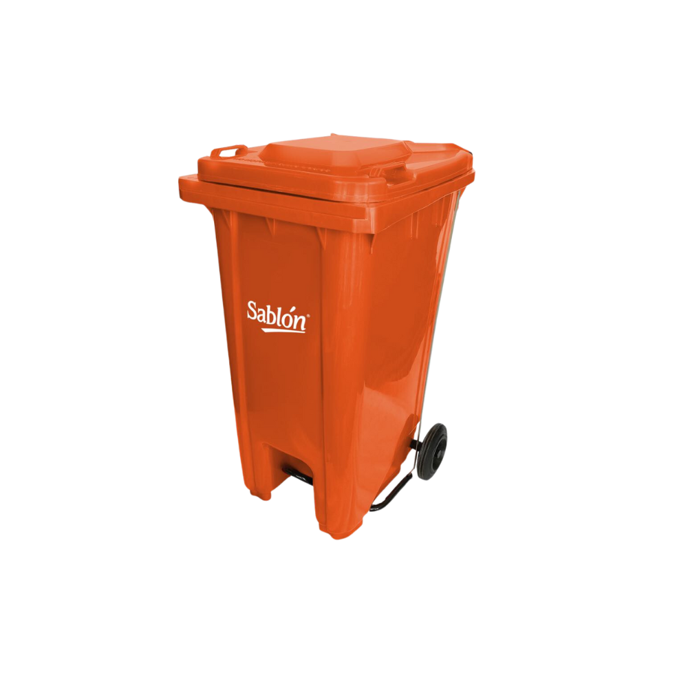 CONTENEDOR DE BASURA 240 L CON PEDAL CUERPO Y TAPA MISMO COLOR