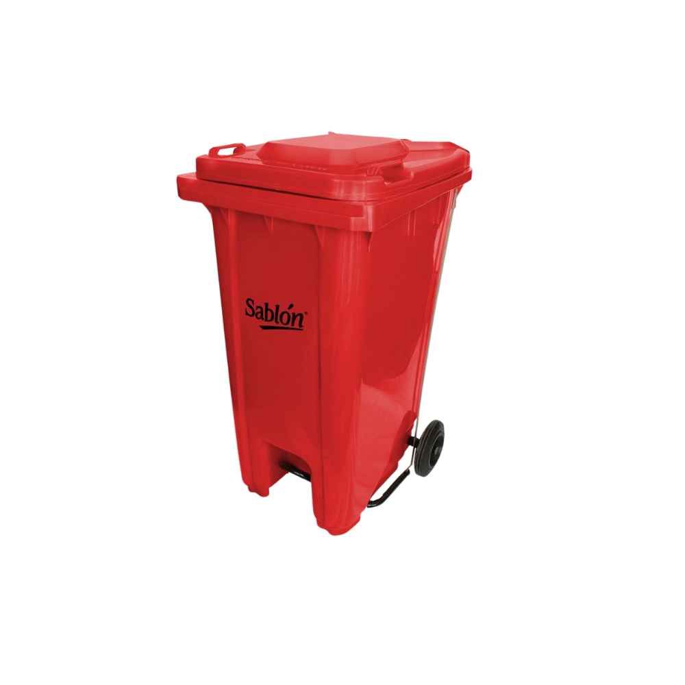 CONTENEDOR DE BASURA 240 L CON PEDAL CUERPO Y TAPA MISMO COLOR
