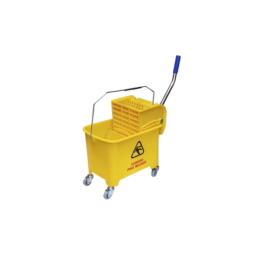 CUBETA 20 LITROS CON EXPRIMIDOR COLOR AMARILLO SKU 8203AM