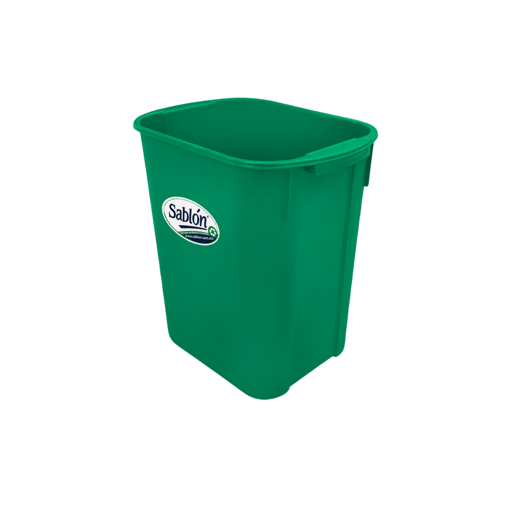 CESTO RECTANGULAR PARA BASURA 20 LITROS SIN TAPA SKU 8290NE 8415GR