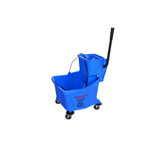 CUBETA 32 LITROS COLOR AZUL CON EXPRIMIDOR SKU 8217AZ
