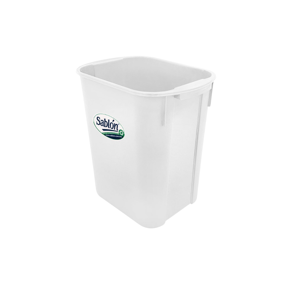 CESTO RECTANGULAR PARA BASURA 20 LITROS SIN TAPA SKU 8290NE 8415GR