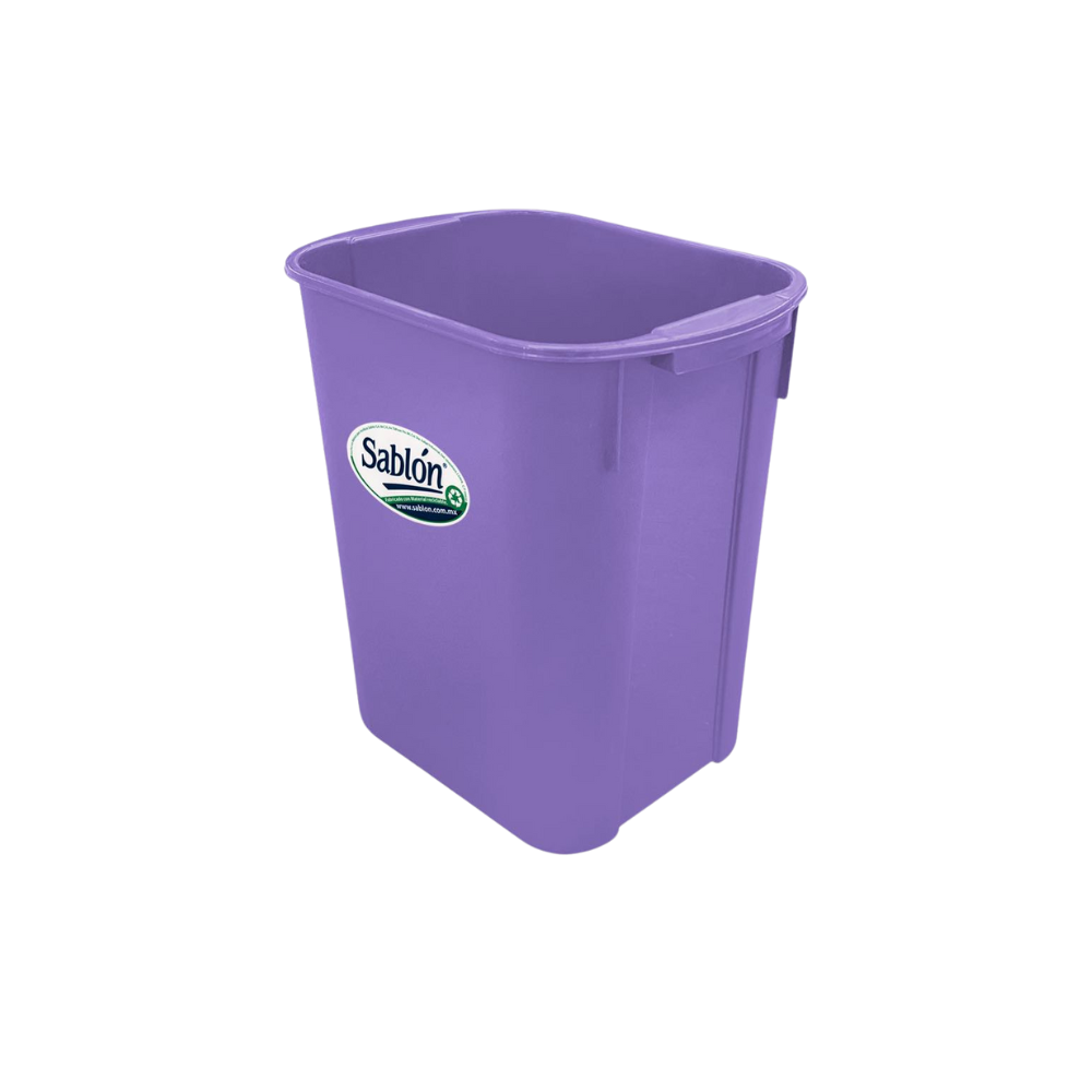 CESTO RECTANGULAR PARA BASURA 20 LITROS SIN TAPA SKU 8290NE 8415GR