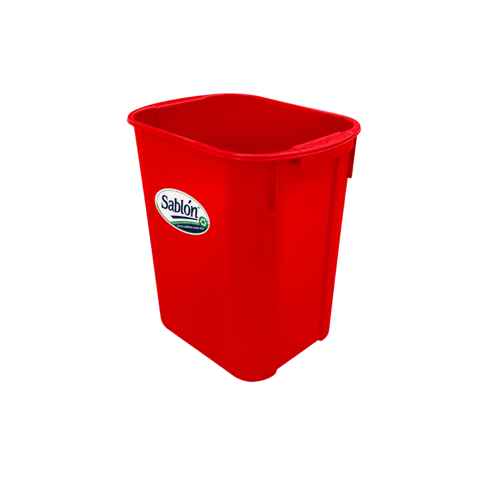 CESTO RECTANGULAR PARA BASURA 20 LITROS SIN TAPA SKU 8290NE 8415GR