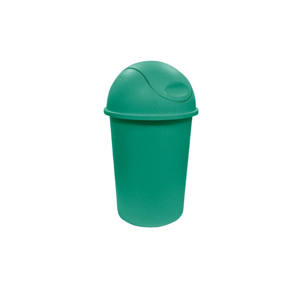 BOTE DE BASURA 45 LITROS CON TAPA BALANCÍN CURVO