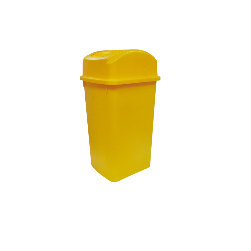 BOTE DE BASURA 80 LITROS CON TAPA BALANCÍN LATERAL CUERPO Y TAPA MISMO COLOR 8435NE