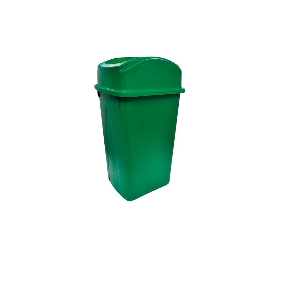 BOTE DE BASURA 80 LITROS CON TAPA BALANCÍN LATERAL CUERPO Y TAPA MISMO COLOR 8435NE
