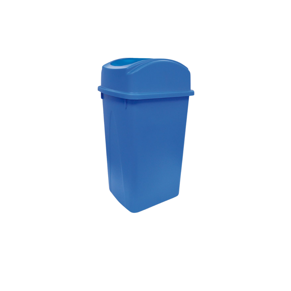 BOTE DE BASURA 80 LITROS CON TAPA BALANCÍN LATERAL CUERPO Y TAPA MISMO COLOR 8435NE