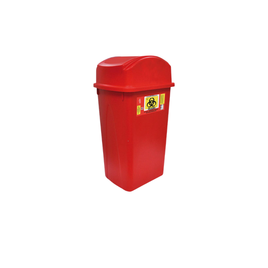 BOTE DE BASURA RECTANGULAR PARA RPBI 80 LITROS TAPA BALANCÍN LATERAL SKU 8409 RPBI