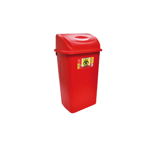 BOTE DE BASURA RECTANGULAR PARA RPBI 80 LITROS TAPA BALANCÍN FRONTAL SKU 8419 RPBI
