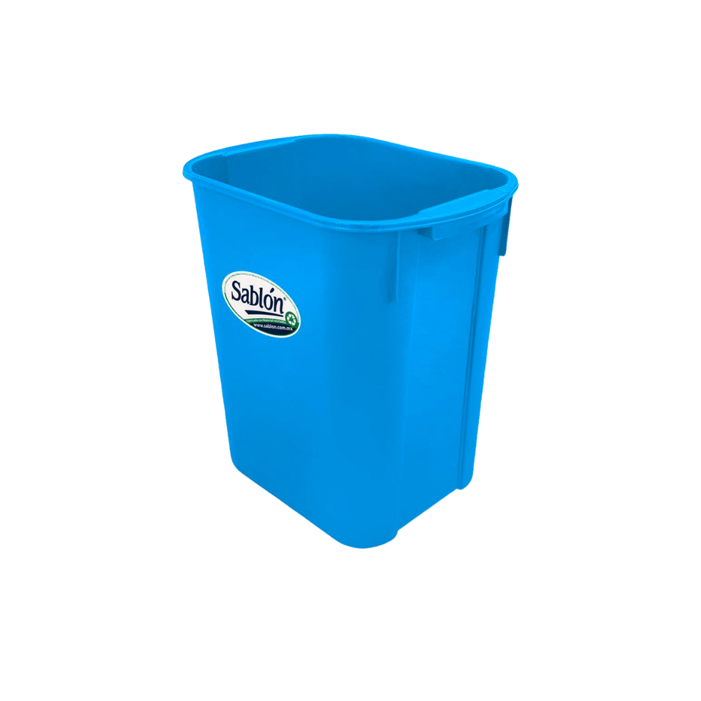 CESTO RECTANGULAR PARA BASURA 20 LITROS SIN TAPA SKU 8290NE 8415GR