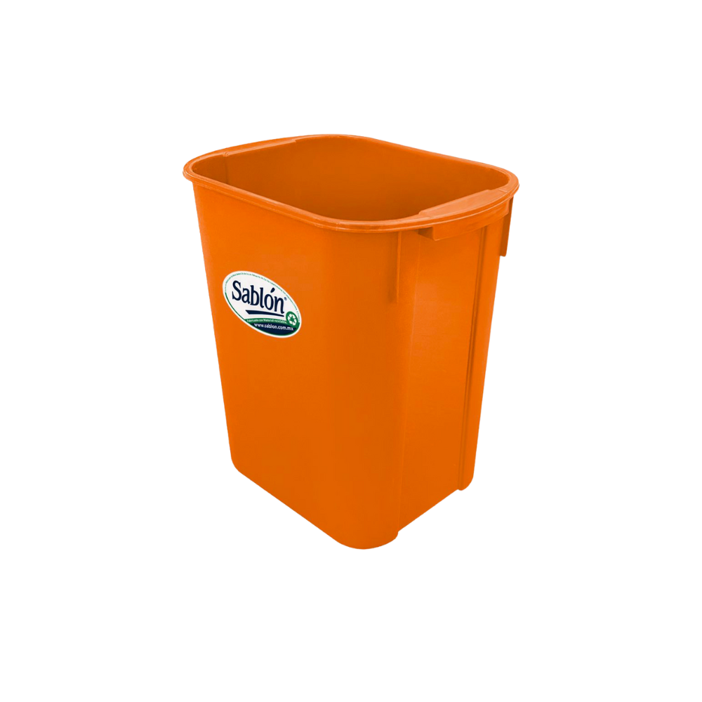 CESTO RECTANGULAR PARA BASURA 20 LITROS SIN TAPA SKU 8290NE 8415GR