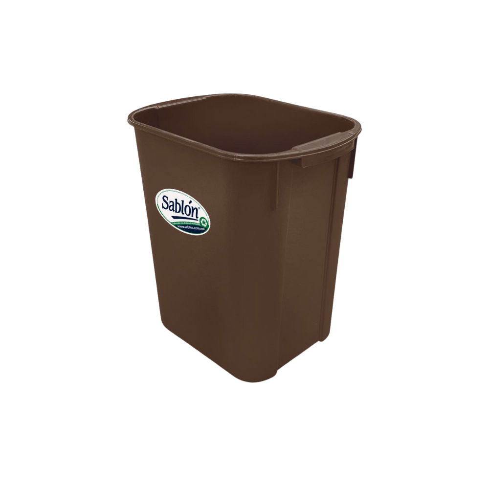 CESTO RECTANGULAR PARA BASURA 20 LITROS SIN TAPA SKU 8290NE 8415GR
