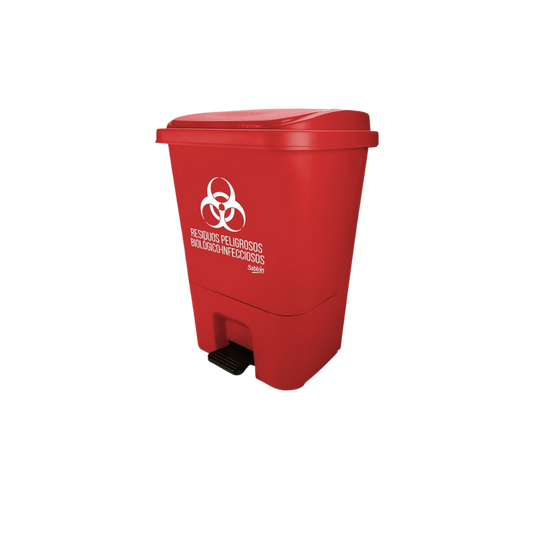 BOTE DE BASURA RPBI CON PEDAL Y TAPA 17 LITROS MARCA SABLÓN