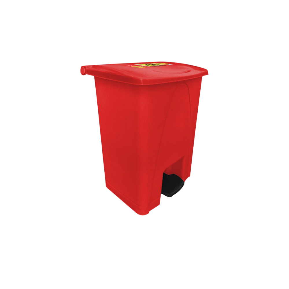 CESTO DE PEDAL 80 LITROS PARA RESIDUOS RPBI COLOR ROJO SKU 8549 RPBI