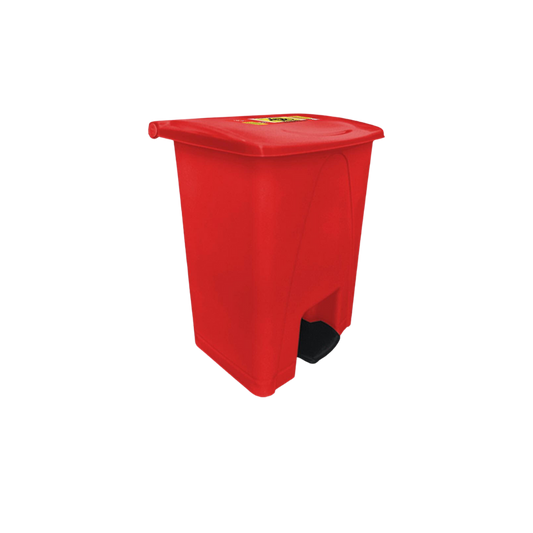 CESTO DE PEDAL 80 LITROS PARA RESIDUOS RPBI COLOR ROJO SKU 8549 RPBI