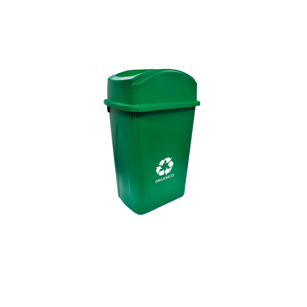BOTE DE BASURA DE 65 LITROS GRANDE CON TAPA BALANCÍN LATERAL CON IMPRESIÓN 8574IN