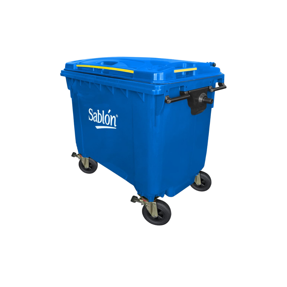 CONTENEDORES PARA BASURA DE 660 LITROS SIN PEDAL CUERPO Y TAPA DEL MISMO COLOR 8627AZ