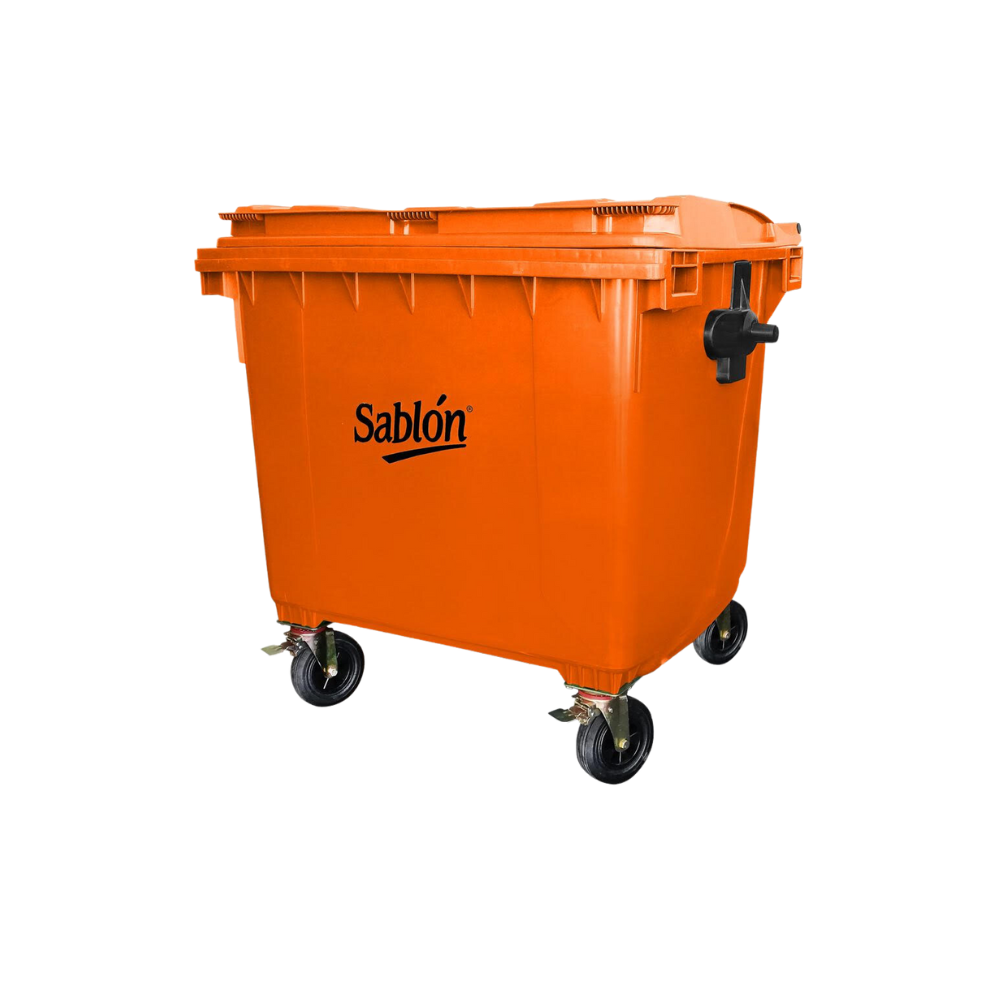 CONTENEDORES PARA BASURA DE 1100 LITROS SIN PEDAL CUERPO Y TAPA DEL MISMO COLOR