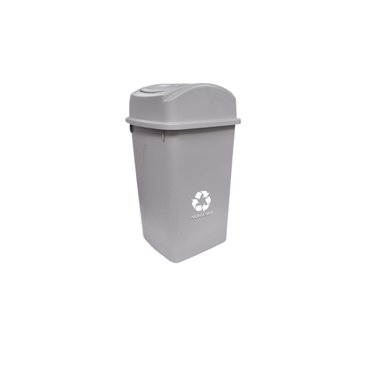 BOTE DE BASURA 80 LITROS CON TAPA BALANCÍN LATERAL CON IMPRESIÓN 8664IN
