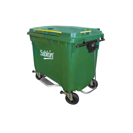 CONTENEDORES PARA BASURA DE 660 LITROS CON PEDAL CUERPO Y TAPA DEL MISMO COLOR 8729RJ