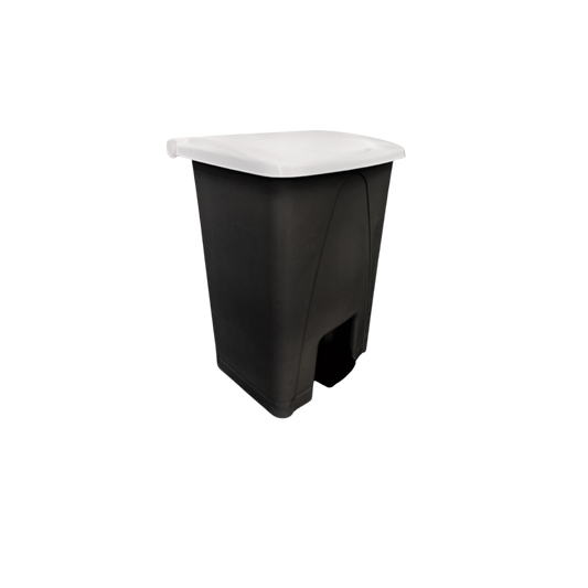 CESTO PARA BASURA CON PEDAL 80 LITROS COLOR NEGRO CON TAPAS DE COLOR 8743AM