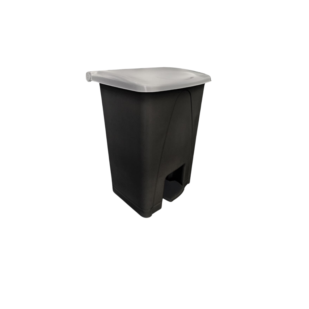 CESTO PARA BASURA CON PEDAL 80 LITROS COLOR NEGRO CON TAPAS DE COLOR 8743AM