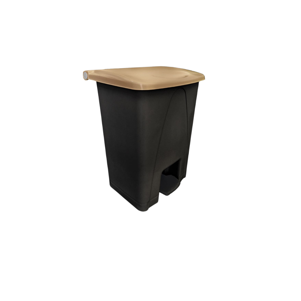 CESTO PARA BASURA CON PEDAL 80 LITROS COLOR NEGRO CON TAPAS DE COLOR 8743AM