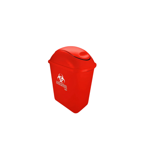 BOTE DE BASURA PARA RPBI 42 LITROS COLOR ROJO SKU 8759 RPBI