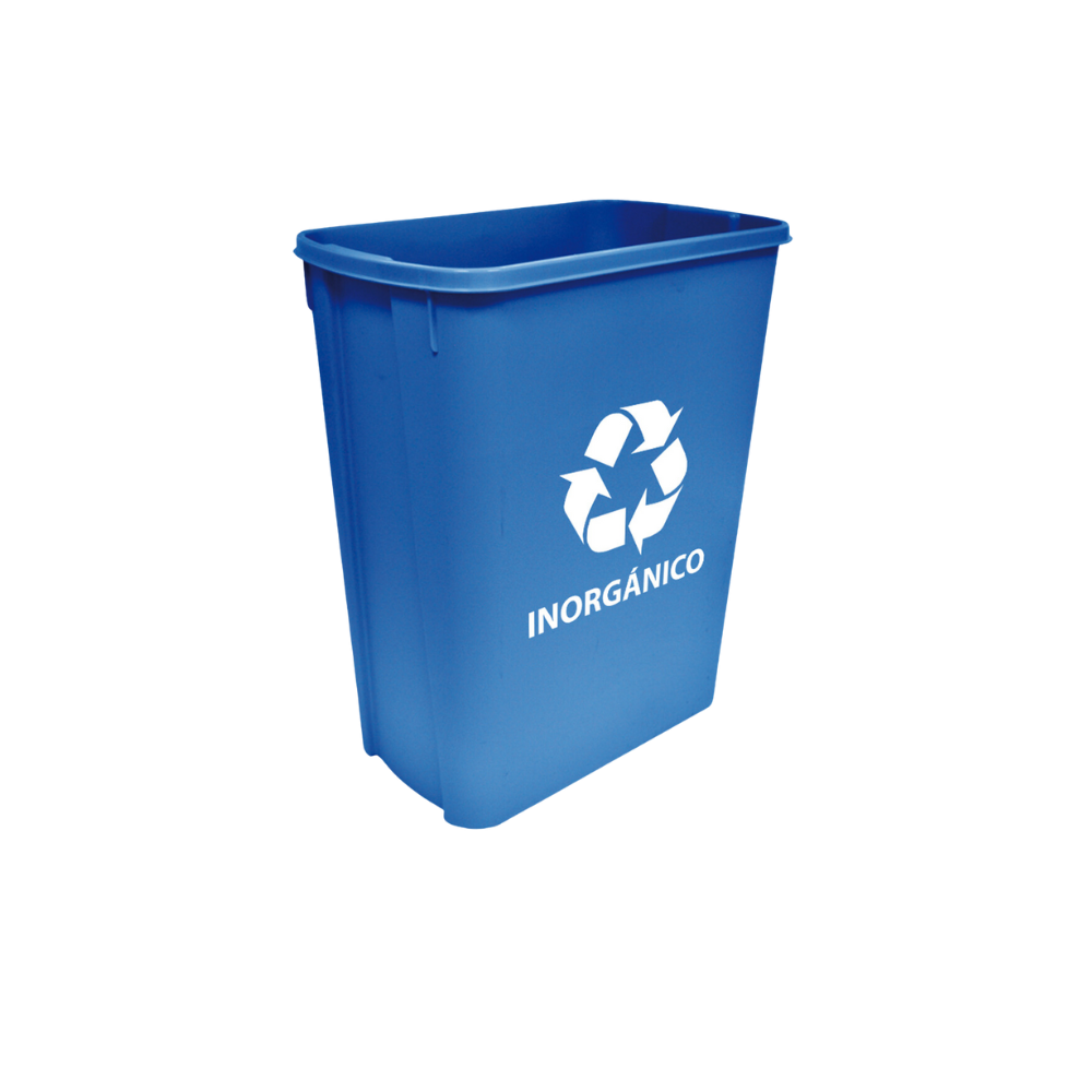 BOTE DE BASURA MEDIANO 42 LITROS SIN TAPA PARA RESIDUOS ORGÁNICOS E INORGÁNICOS 8774GR