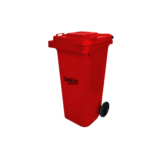 CONTENEDOR PARA BASURA 120 LITROS SIN PEDAL MARCA SABLÓN 8918RJ 8917AZ